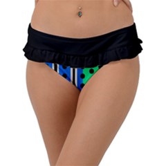 Polka Dots Two Times 5 Black Frill Bikini Bottom by impacteesstreetwearten