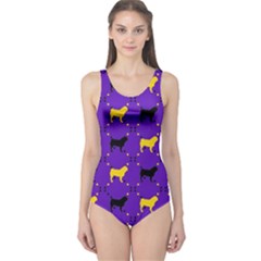 Elegant Pugs One Piece Swimsuit by ElegantGP