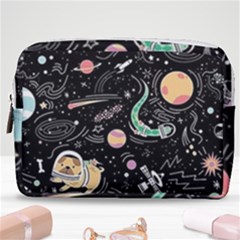 Animals Galaxy Space Make Up Pouch (medium) by Vaneshart