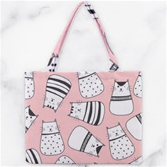 Cute Cats Cartoon Seamless Pattern Mini Tote Bag by Vaneshart