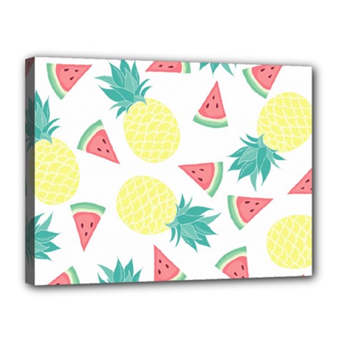 Vector Seamless Pattern With Pineapples Canvas 16  X 12  (stretched) by Vaneshart