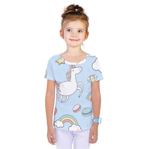 Unicorn Seamless Pattern Background Vector Kids  One Piece Tee by Sobalvarro