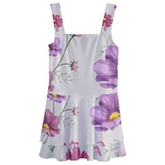 Vector Hand Drawn Cosmos Flower Pattern Kids  Layered Skirt Swimsuit by Sobalvarro