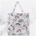 Cute Unicorns With Magical Elements Vector Grocery Tote Bag View1
