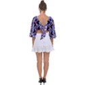 Marble Texture Print Fashion Style Patternbank Vasare Nar Abstract Trend Style Geometric Tie Back Butterfly Sleeve Chiffon Top View2
