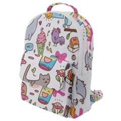 Set Kawaii Doodles Flap Pocket Backpack (small) by Vaneshart