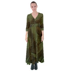 Camouflage Brush Strokes Background Button Up Maxi Dress by Vaneshart