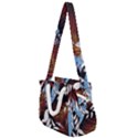Trending Abstract Seamless Pattern With Colorful Tropical Leaves Plants Black Rope Handles Shoulder Strap Bag View1
