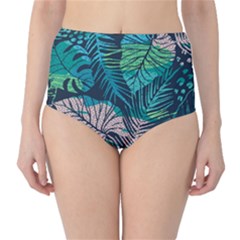 Seamless Abstract Pattern With Tropical Plants Classic High-waist Bikini Bottoms by Vaneshart