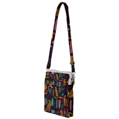 Vector Seamless Pattern With Leopards Multi Function Travel Bag by Vaneshart