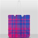 Bisexual plaid Full Print Rope Handle Tote (Large) View2