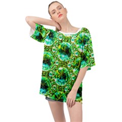 Cut Glass Beads Oversized Chiffon Top by essentialimage