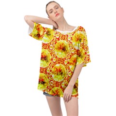 Cut Glass Beads Oversized Chiffon Top by essentialimage
