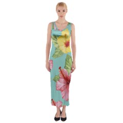 Hibiscus Fitted Maxi Dress by Sobalvarro