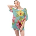 Hibiscus Oversized Chiffon Top View1