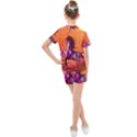 Wonderful Fantasy Horse In A Autumn Landscape Kids  Mesh Tee and Shorts Set View2