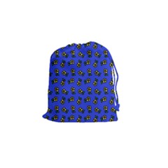 Daisy Royal Blue Drawstring Pouch (small) by snowwhitegirl