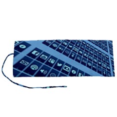 Apps Social Media Networks Internet Roll Up Canvas Pencil Holder (s) by Vaneshart
