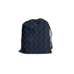Black Rose Blue Drawstring Pouch (small) by snowwhitegirl