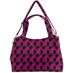 Black Rose Pink Double Compartment Shoulder Bag by snowwhitegirl