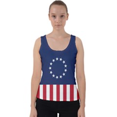 Betsy Ross Flag Usa America United States 1777 Thirteen Colonies Vertical Velvet Tank Top by snek