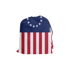 Betsy Ross Flag Usa America United States 1777 Thirteen Colonies Vertical Drawstring Pouch (medium) by snek