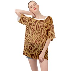 Fine Pattern Oversized Chiffon Top by Sobalvarro