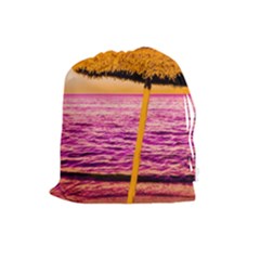 Pop Art Beach Umbrella  Drawstring Pouch (large) by essentialimage
