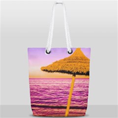 Pop Art Beach Umbrella  Full Print Rope Handle Tote (small) by essentialimage