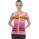 Pop Art Beach Umbrella  Short Sleeve Zip Up Jacket View1