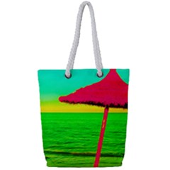 Pop Art Beach Umbrella Full Print Rope Handle Tote (small) by essentialimage