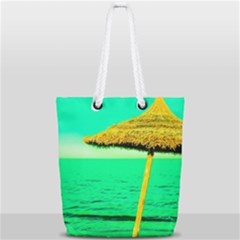 Pop Art Beach Umbrella  Full Print Rope Handle Tote (small) by essentialimage