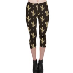 Cactus Brown Capri Leggings  by trulycreative