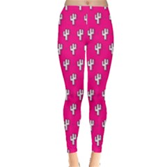 Cute Cactus Pink Leggings  by trulycreative