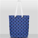 Blue Black Abstract Pattern Full Print Rope Handle Tote (Small) View2