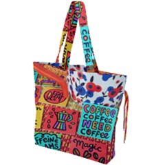 Need Coffee Drawstring Tote Bag by Amoreluxe