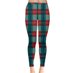 Pattern Texture Plaid Inside Out Leggings by Mariart