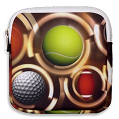 Sport Ball Tennis Golf Football Mini Square Pouch by HermanTelo