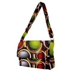 Sport Ball Tennis Golf Football Full Print Messenger Bag (m) by HermanTelo