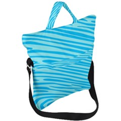Pattern Texture Blue Fold Over Handle Tote Bag by HermanTelo