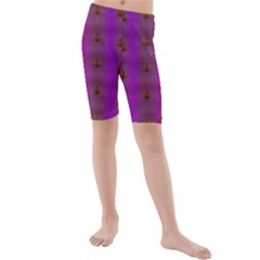 Peace Is Cool Again And Decorative Kids  Mid Length Swim Shorts by pepitasart