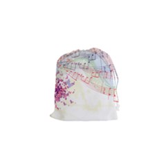 Music Notes Abstract Drawstring Pouch (xs) by HermanTelo