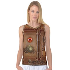 Steampunk Design Women s Basketball Tank Top by FantasyWorld7