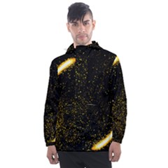 Cosmos Comet Dance, Digital Art Impression Men s Front Pocket Pullover Windbreaker by picsaspassion