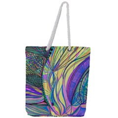 Happpy (4) Full Print Rope Handle Tote (large) by nicholakarma