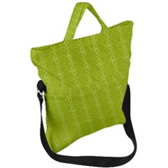 Background Texture Pattern Green Fold Over Handle Tote Bag by HermanTelo