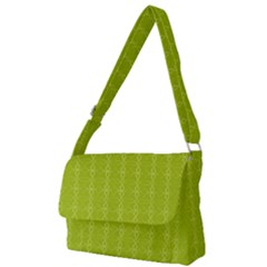 Background Texture Pattern Green Full Print Messenger Bag (l) by HermanTelo