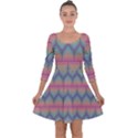 Pattern Background Texture Colorful Quarter Sleeve Skater Dress View1