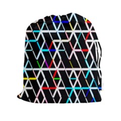 Abstrait Neon Drawstring Pouch (2xl) by kcreatif