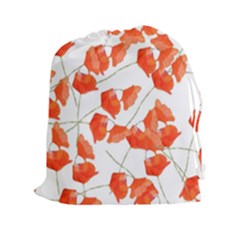 Pattern Coquelicots  Drawstring Pouch (2xl) by kcreatif